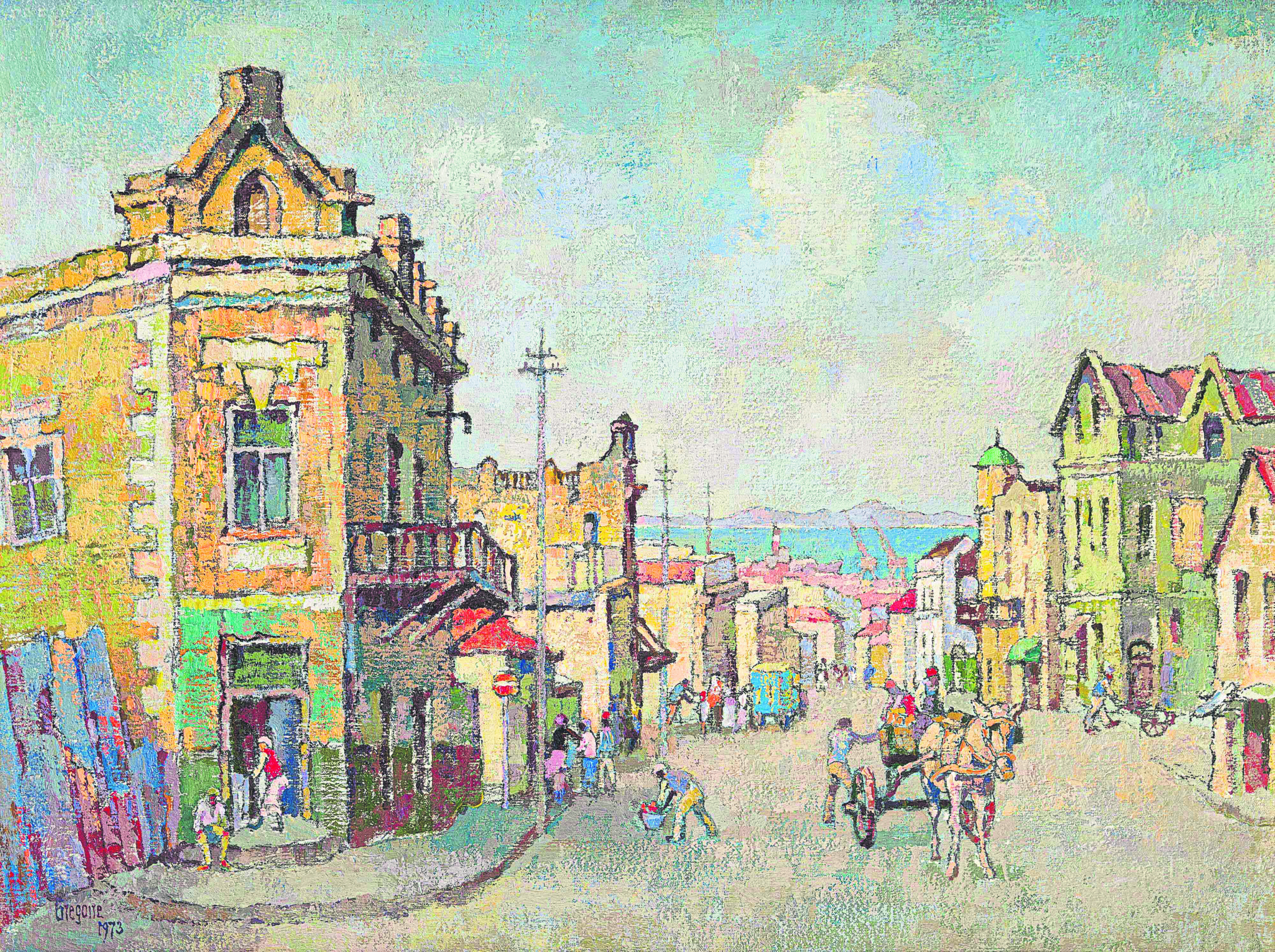 Gregoire Boonzaier se View of Table Bay, District Six ter waarde van R200 000 tot R300 000.