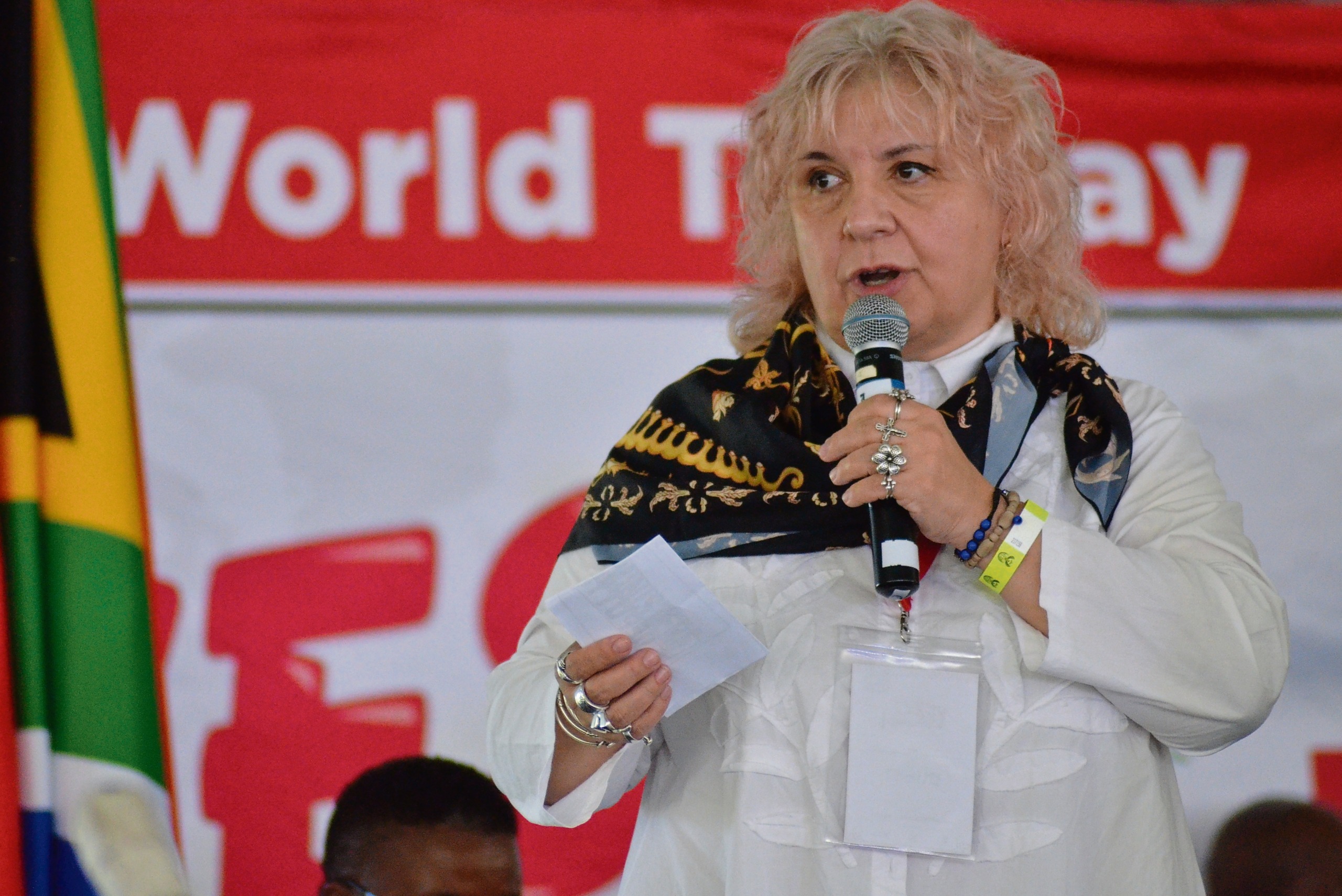 Dr. Lucica Ditiu by Dinsdag se Wêreldtuberkulosedag-verrigtinge in Caledon. Foto: Rasaad Adams