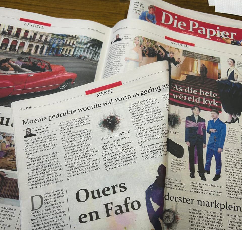 Die historiese 1ste uitgawe van Die Papier is propvol nuus – kry joune vandag!