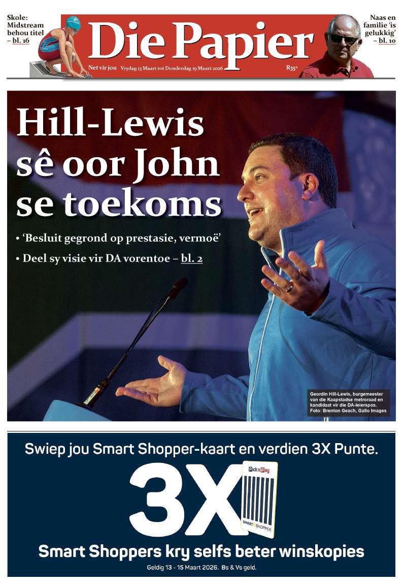 Die Papier – 13 Maart 2026