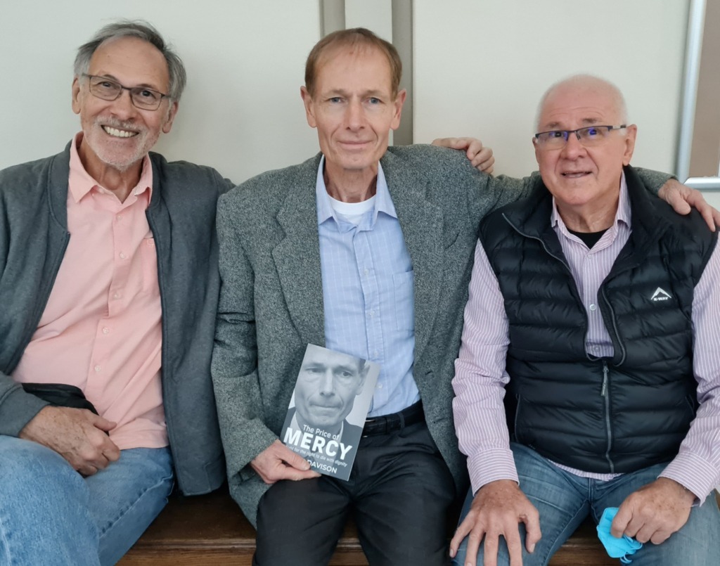 Willem Landman, Sean Davison en Chris Jones by die Woordfees in 2022.