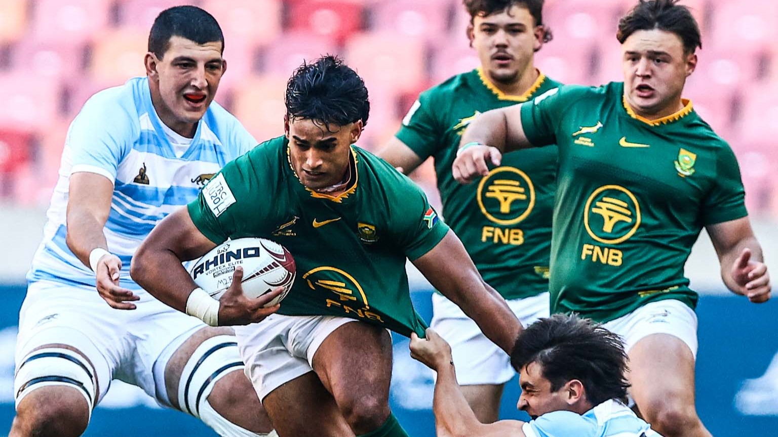 Die Junior Bokke het Maandag vir Argentinië 48-21 in die openingswedstryde van vanjaar se o.20-Rugbykampioenskap geklop. Foto: SA Junior Rugby/Facebook