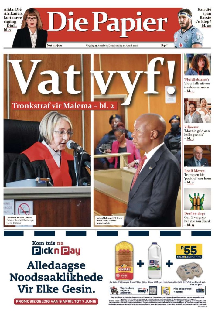 Die Papier – 17 April 2026.
