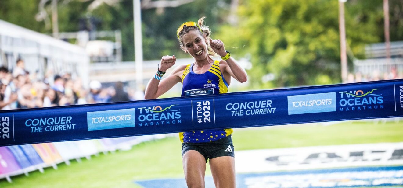 Gerda Steyn tydens haar Two Oceans-oorwinning verlede jaar.