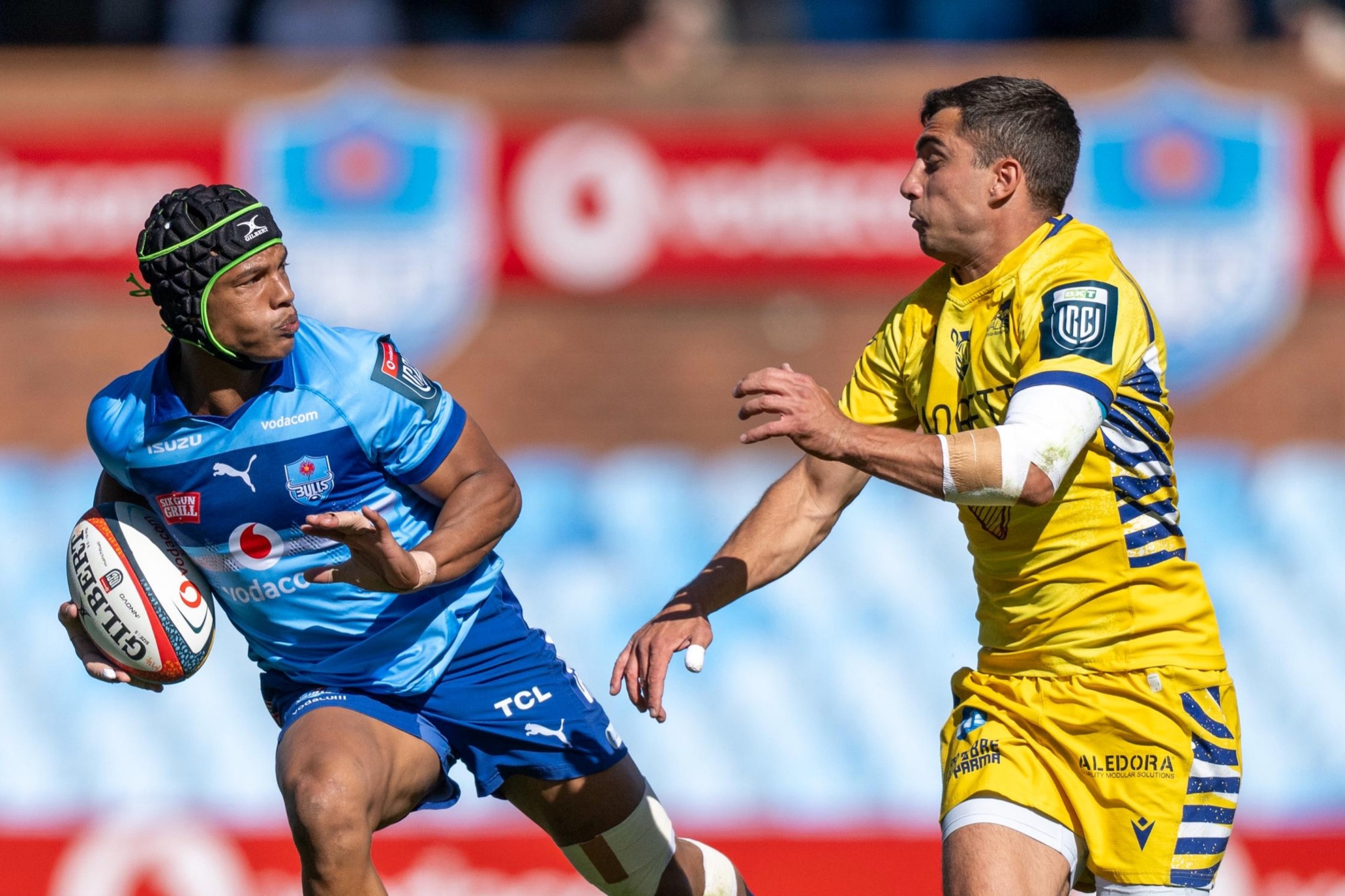 Kurt-Lee Arendse Saterdag in aksie vir die Bulle. Foto: Vodacom Bulls/Facebook