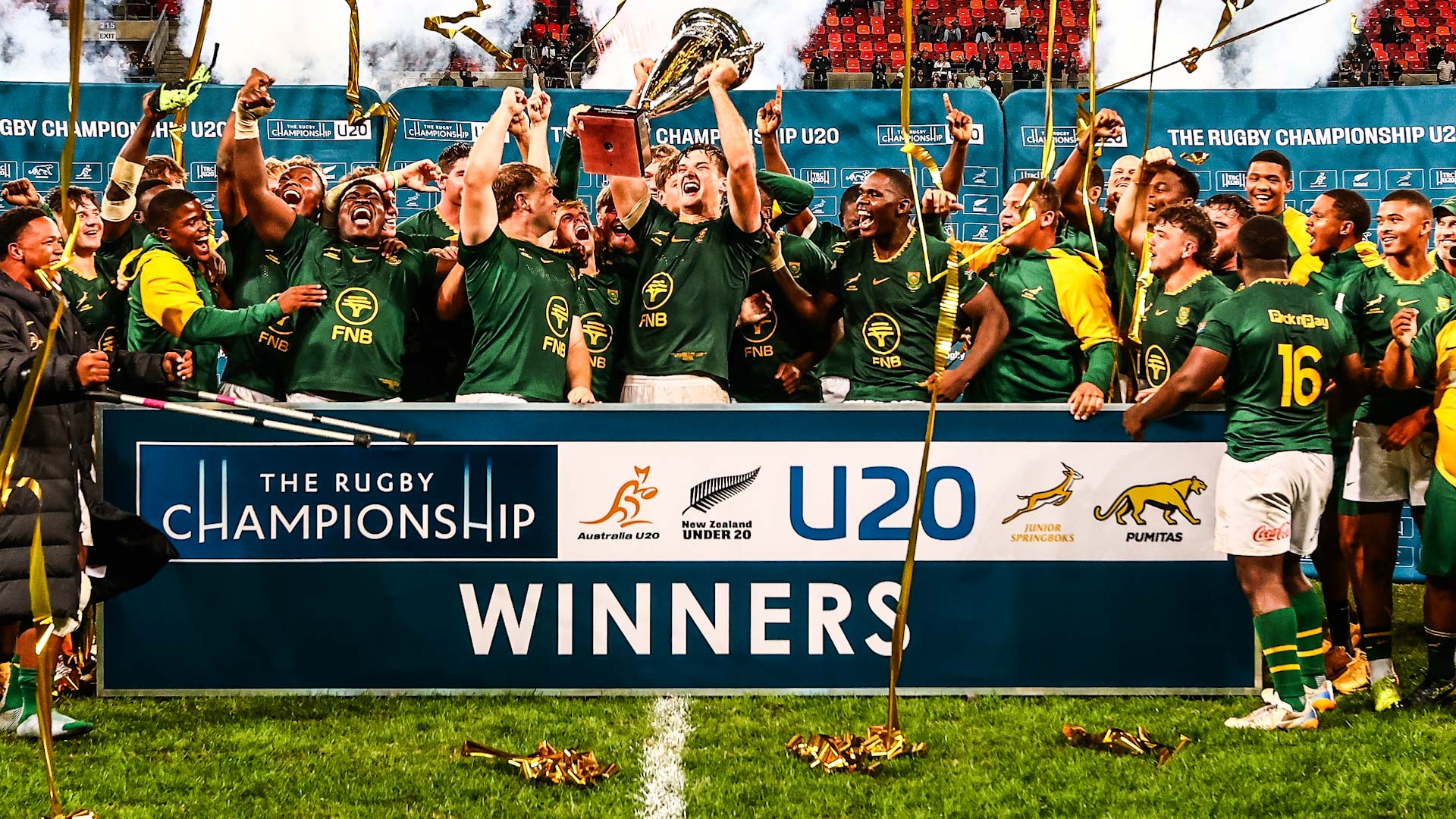 Die Junior Springbok-rugbyspan het Saterdag die o.20-Rugbykampioenskap gewen. Foto: SA Junior Rugby/X