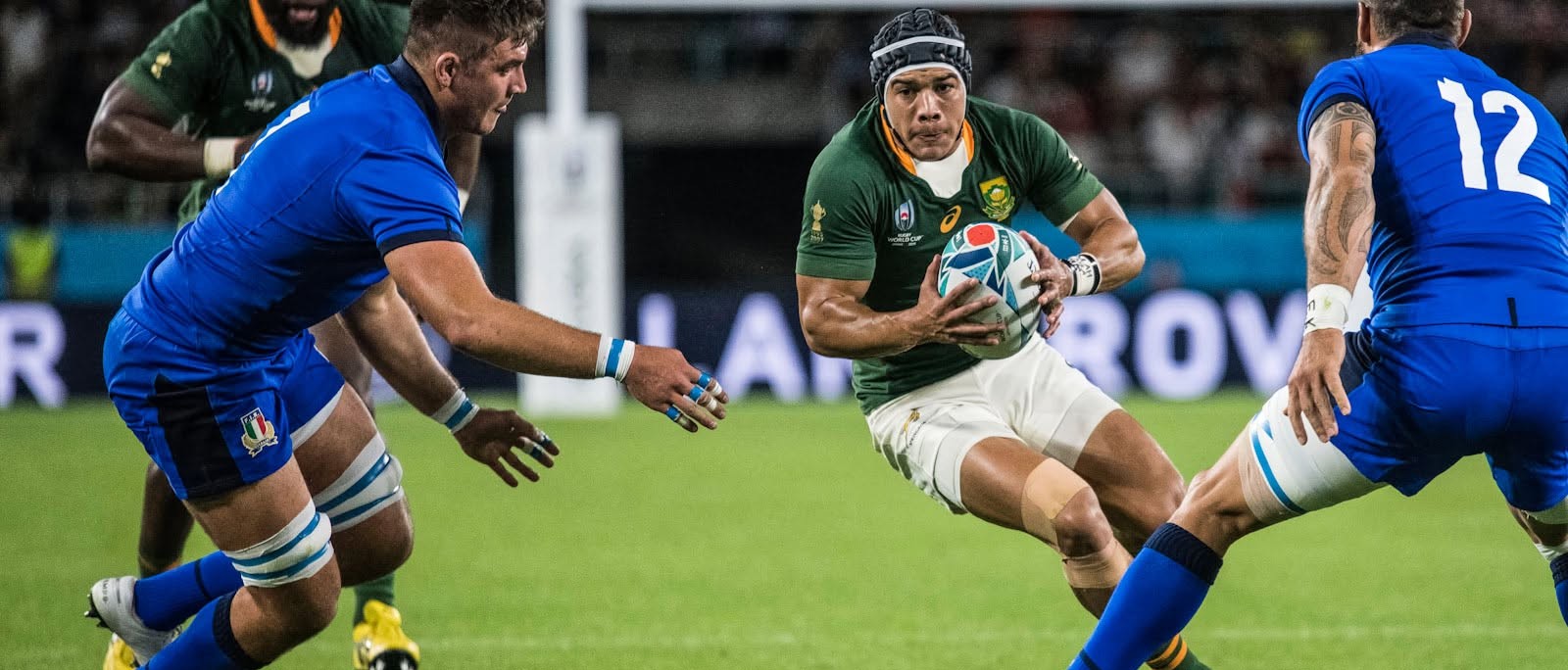 Cheslin Kolbe tydens ’n wedstryd teel Italië. Foto: Facebook.