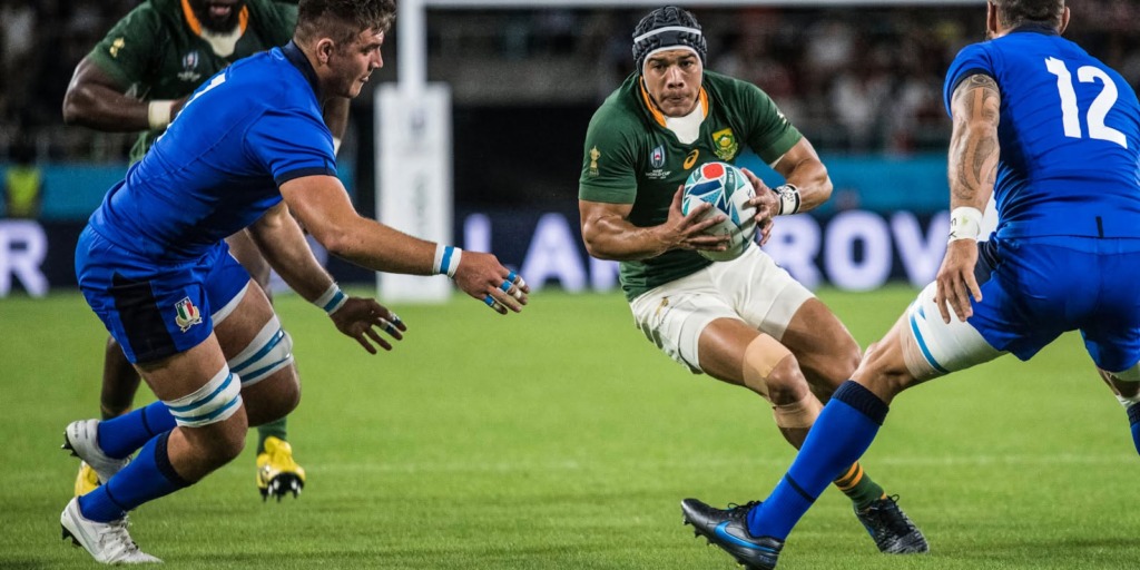 Cheslin Kolbe tydens ’n wedstryd teel Italië.