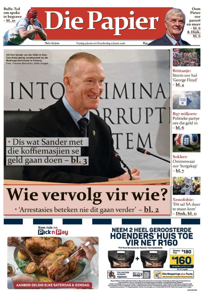 Die Papier – 5 Junie 2026
