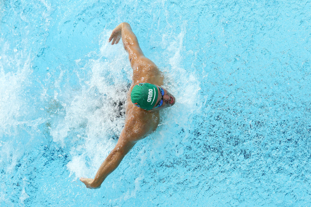 Le Clos in aksie in Glasgow.