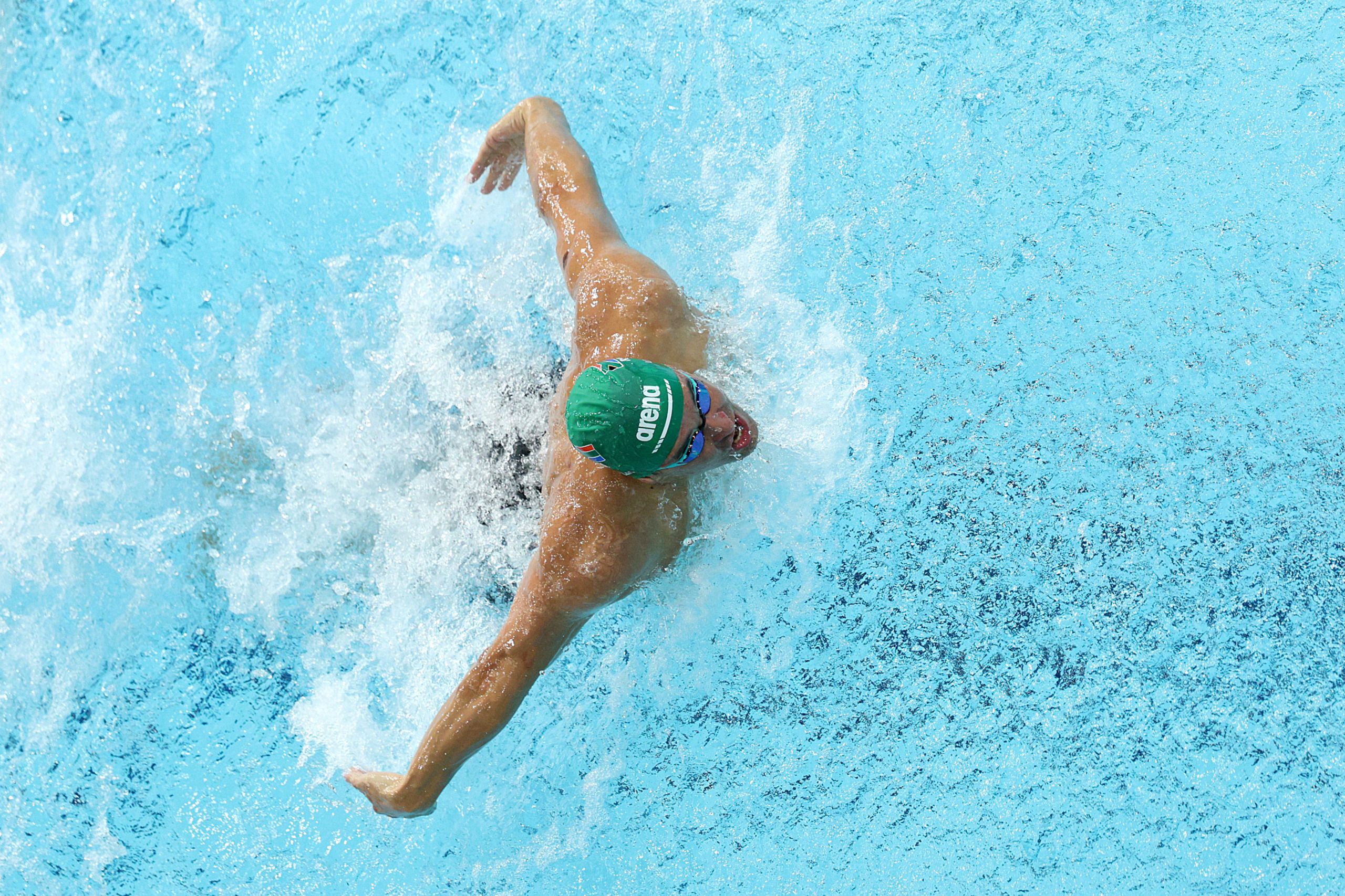 Le Clos in aksie in Glasgow.