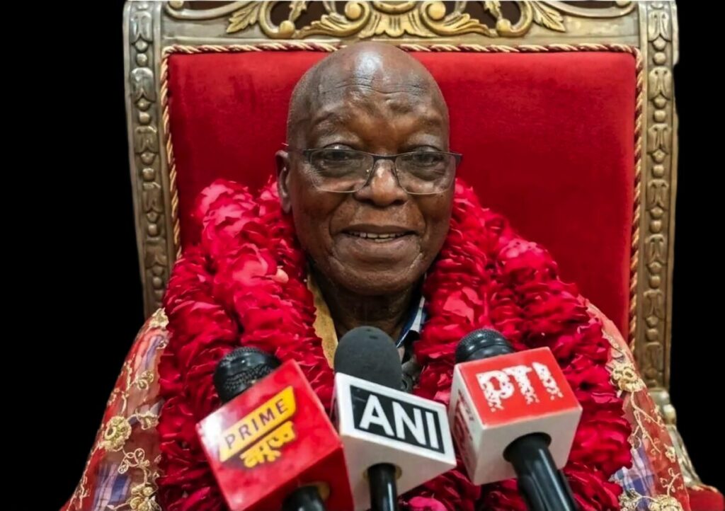Oudpres. Jacob Zuma praat met Indiese media oor sy verhouding met Ajay Gupta.