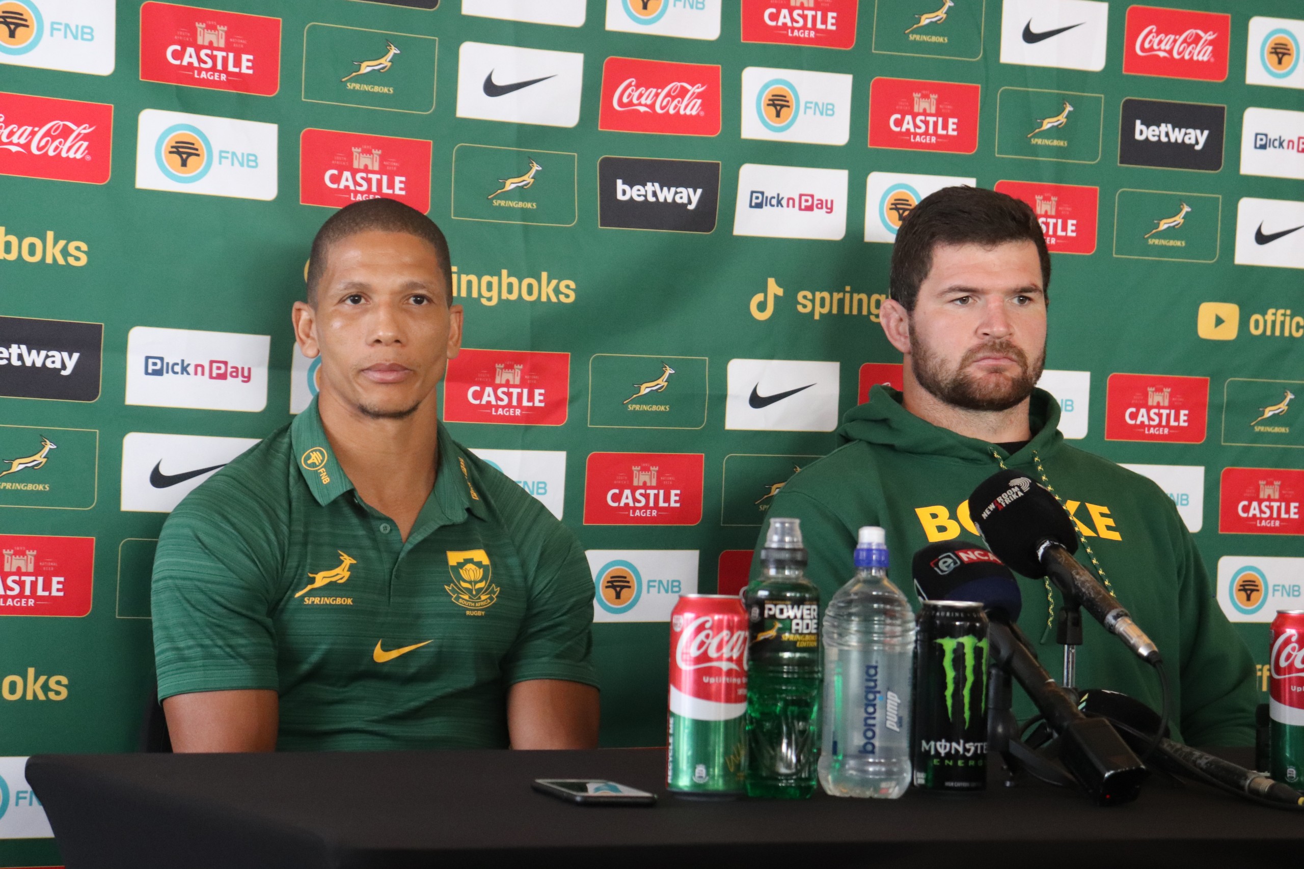 Die Springbokke se Manie Libbok en Marco van Staden.