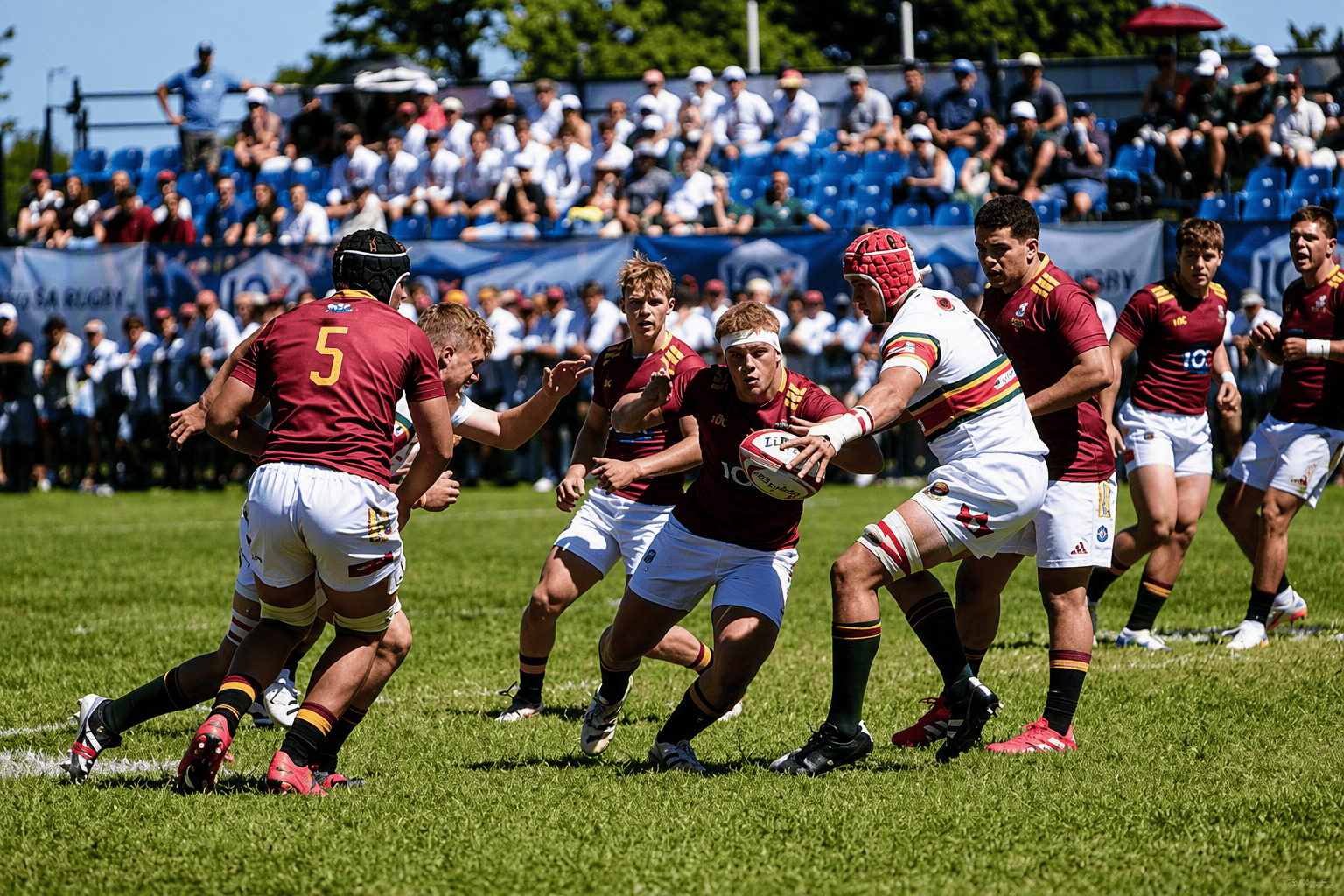 Christian le Roux in aksie vir Paul Roos Gimnasium.