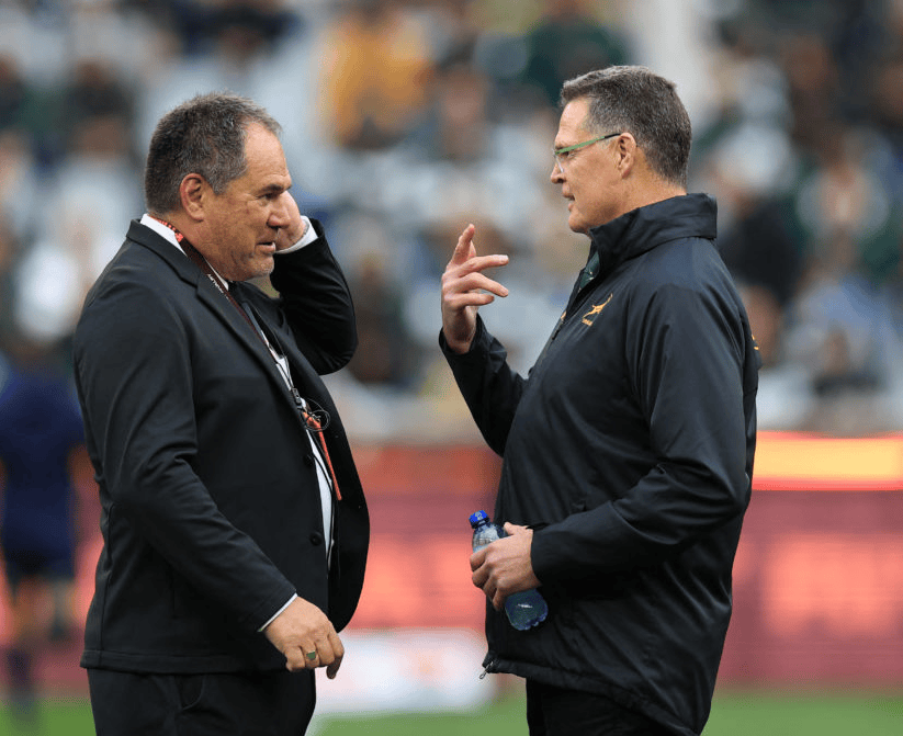 Rassie het niks teruggehou na afloop van die Bokke se sege oor die All Blacks in Kaapstad nie. Foto: X