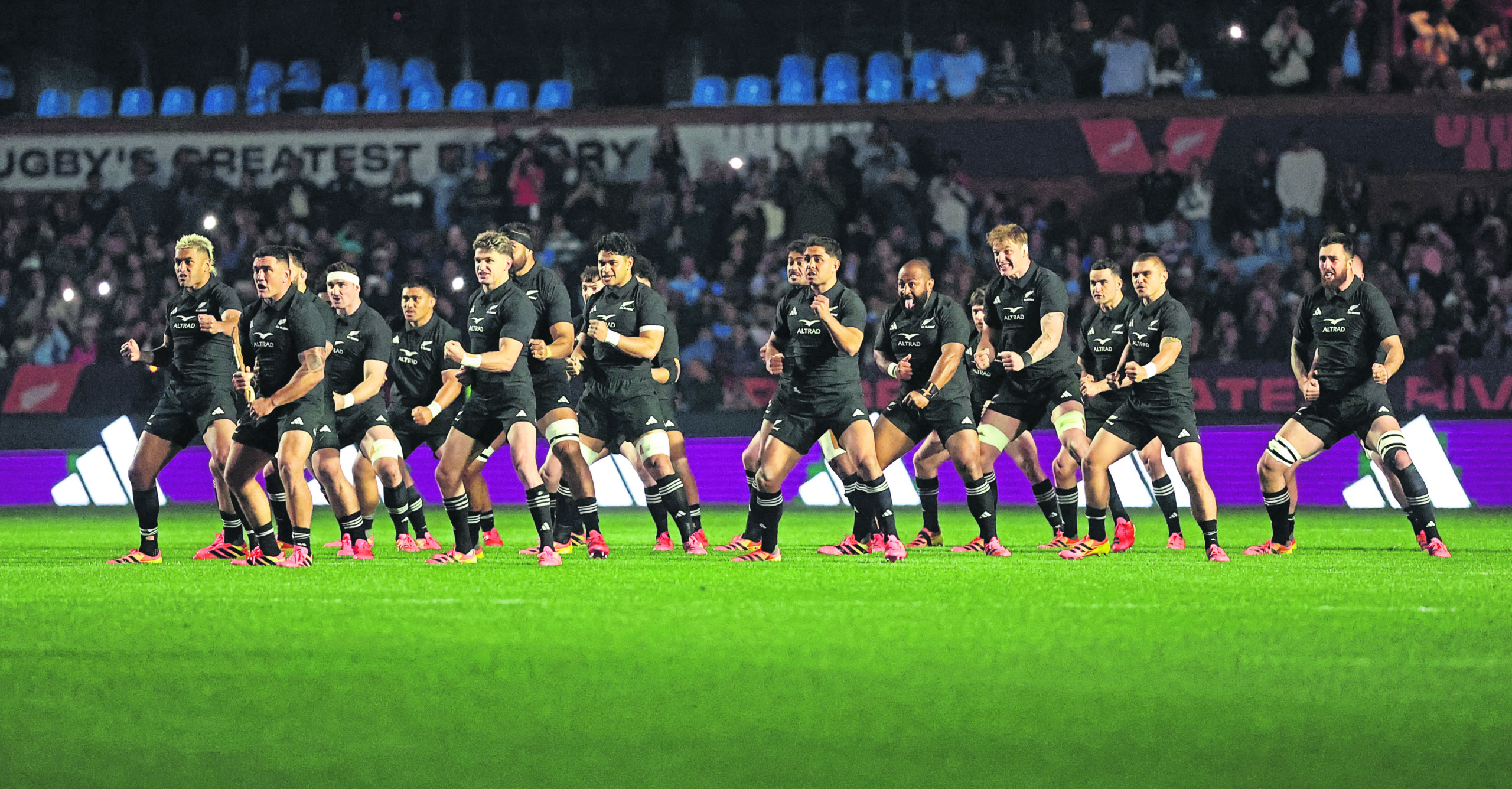 Die All Blacks het die haka verlede Saterdagaand weer met passie op Loftus Versfeld uitgevoer.