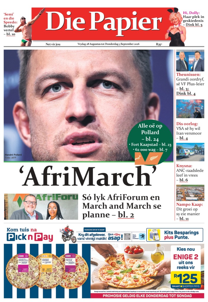 Die Papier – 28 Augustus 2026.