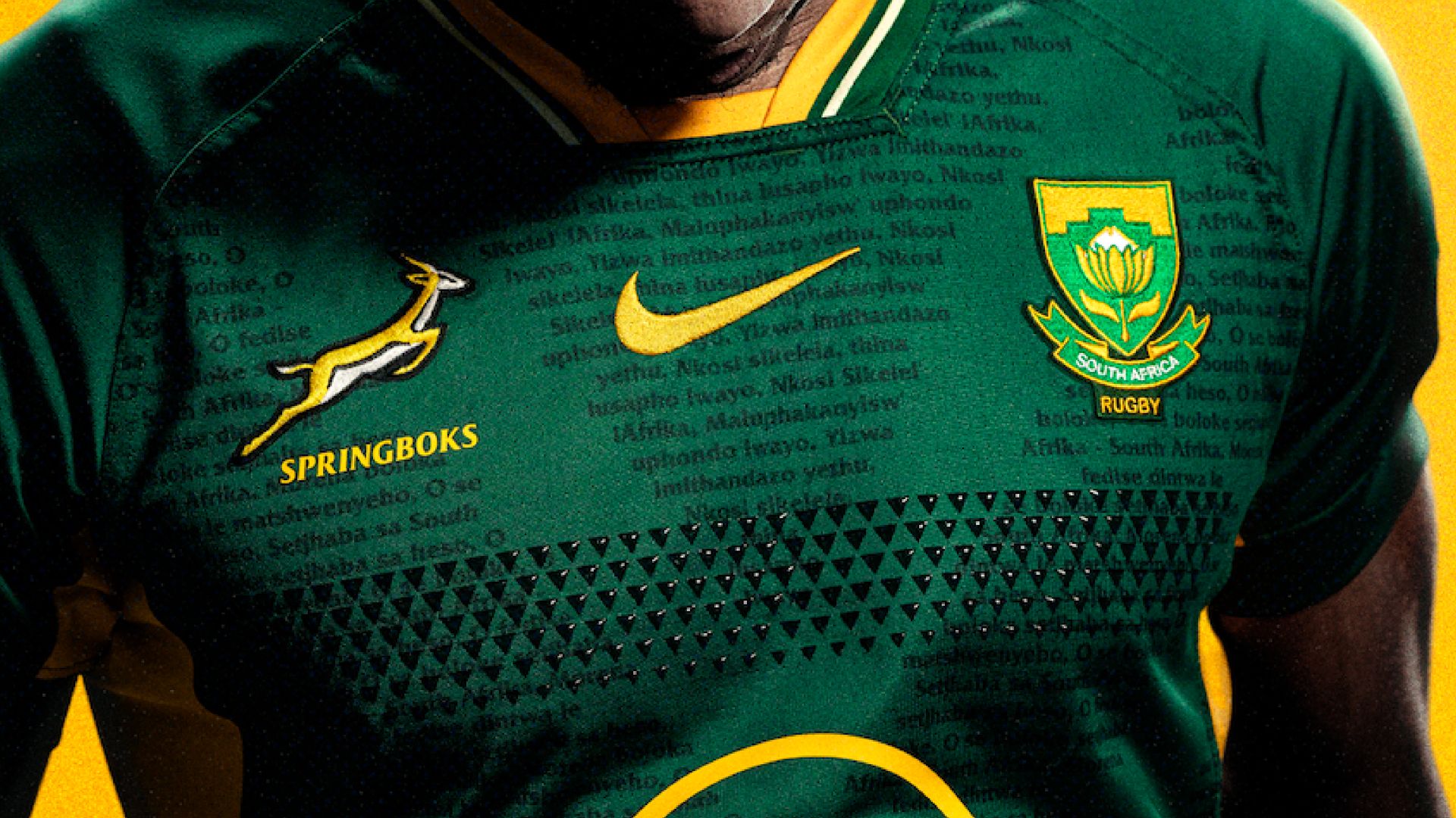 Die nuwe Springbok-trui vir die Greatest Rivalry-reeks.