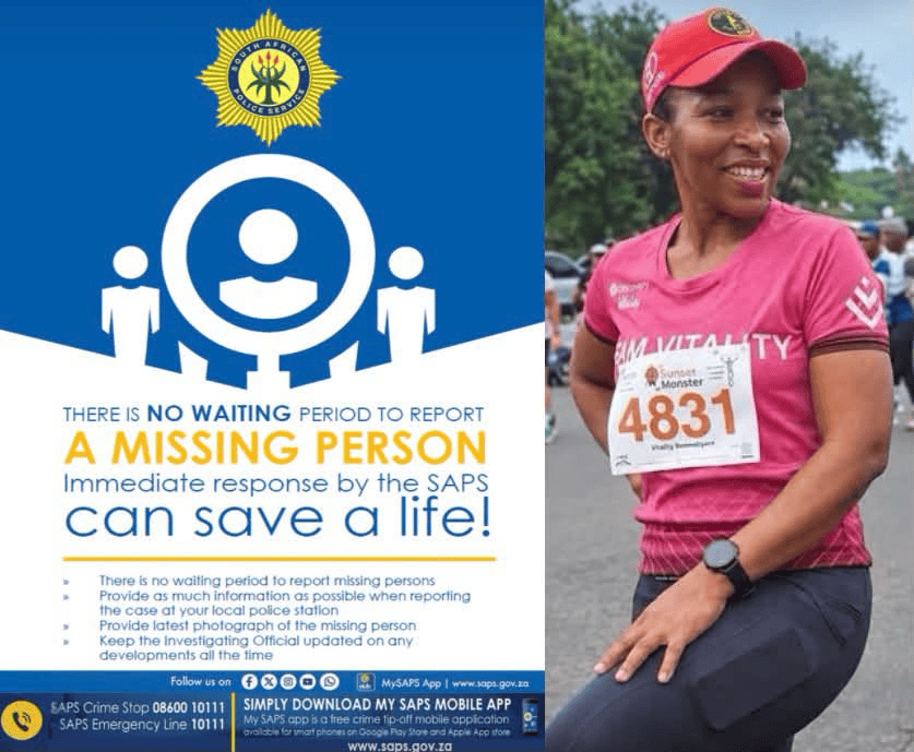 Elizabeth ‘Tsontso’ Moselakgomo word vermis sedert sy op 9 September vir ’n middag-draf gaan het.